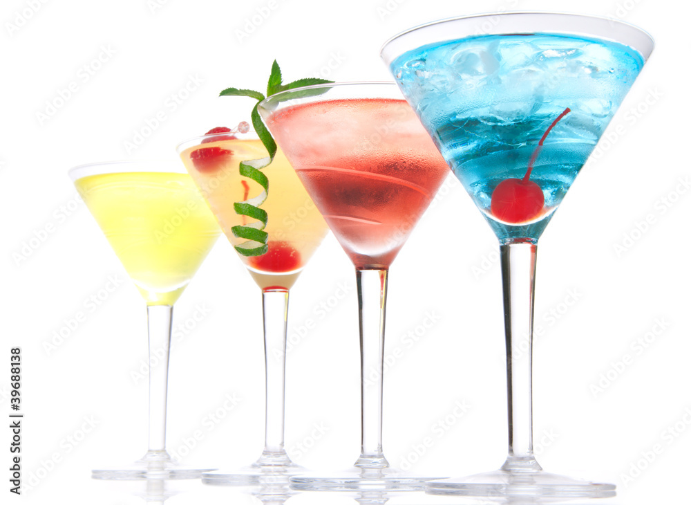 Popular alcoholic cocktails composition