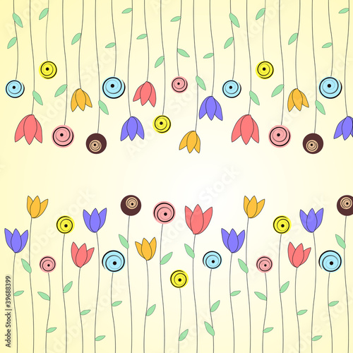 Spring or summer flower greeting card