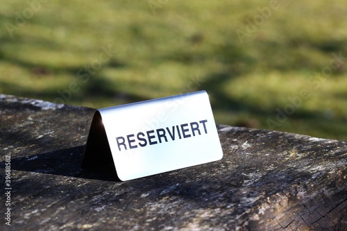 reserviert-schild alu III