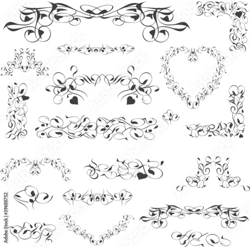flower vintage royal design element isolated on white. Vector