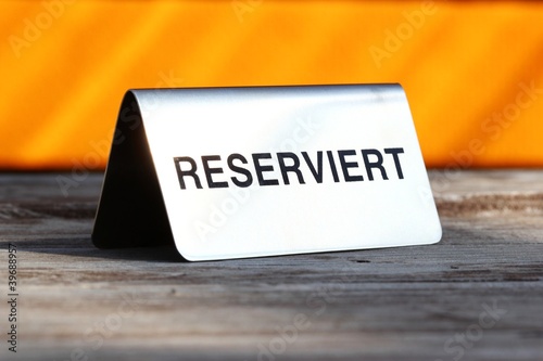 reserviert-schild alu II photo