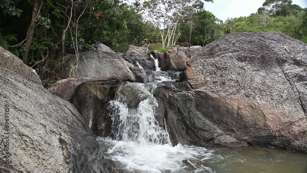 Waterfall in summer mountain Waterfall in summer mountain