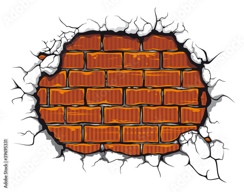 Damaged brickwall