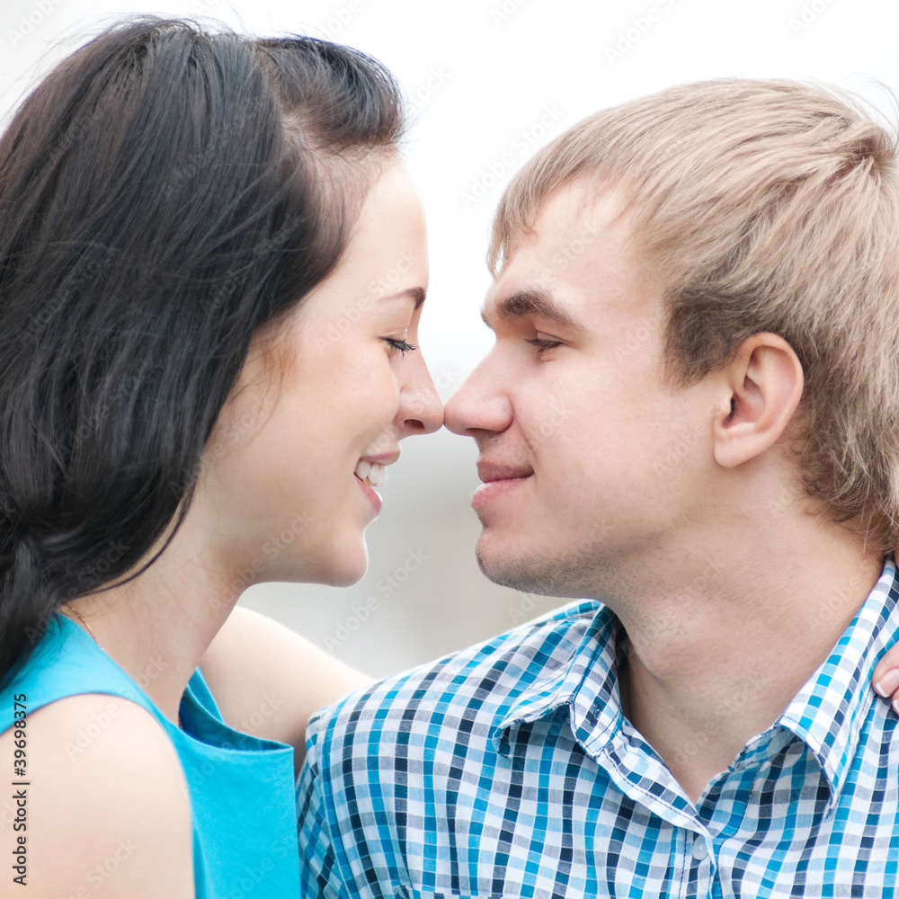 Portrait of a beautiful young happy smiling couple Portrait of a beautiful young happy smiling couple