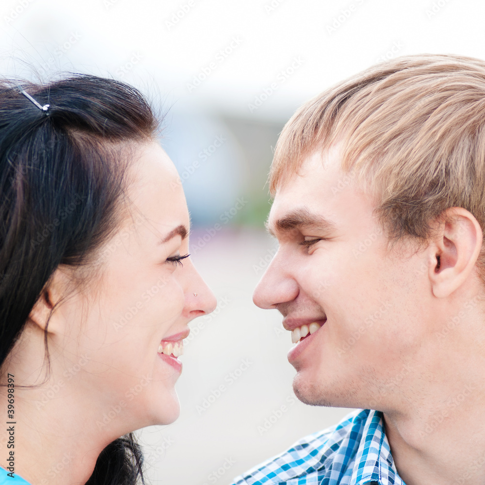 Portrait of a beautiful young happy smiling couple Portrait of a beautiful young happy smiling couple