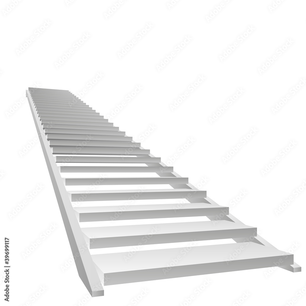 High resolution conceptual 3D stair High resolution conceptual 3D stair