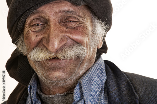 arabian lebanese man with big mustache smiling