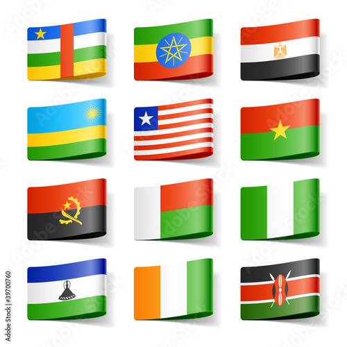 World flags. Africa.