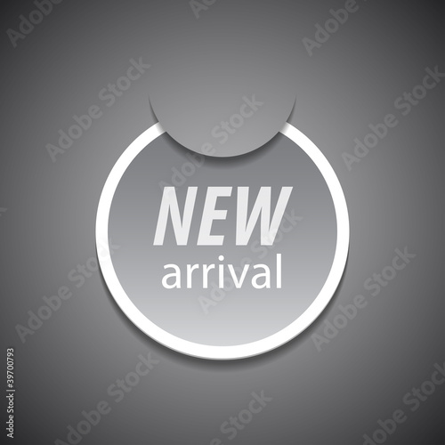 Vector tag on grey background.