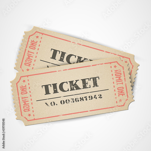 Vector vintage tickets