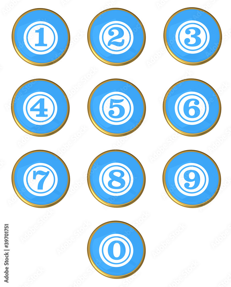 blue numbers