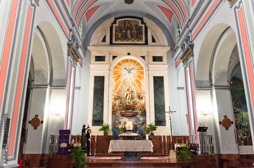 Altar del la Iglesia del Socorro en Ronda, Andalucía