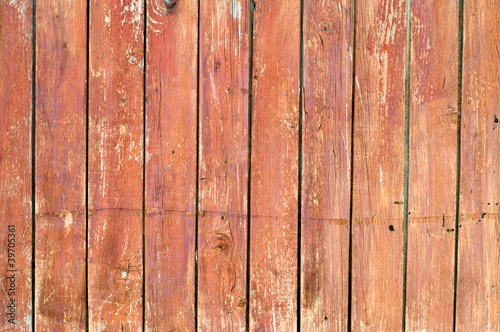 painted red wooden fence