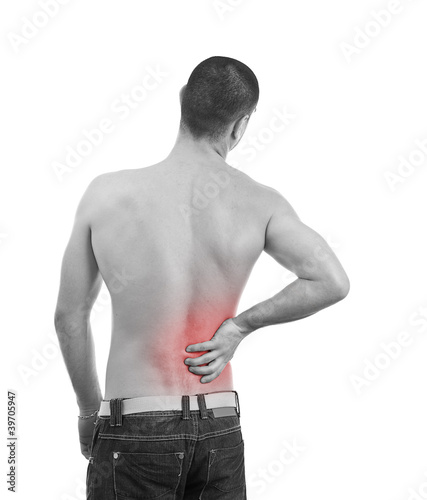 Obraz na płótnie man having a back pain