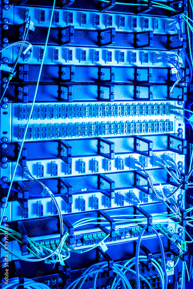 Fototapeta premium optic fiber hub