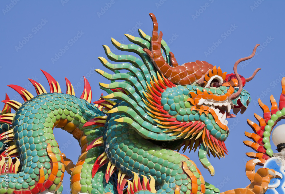 Dragon statue. Dragon statue.