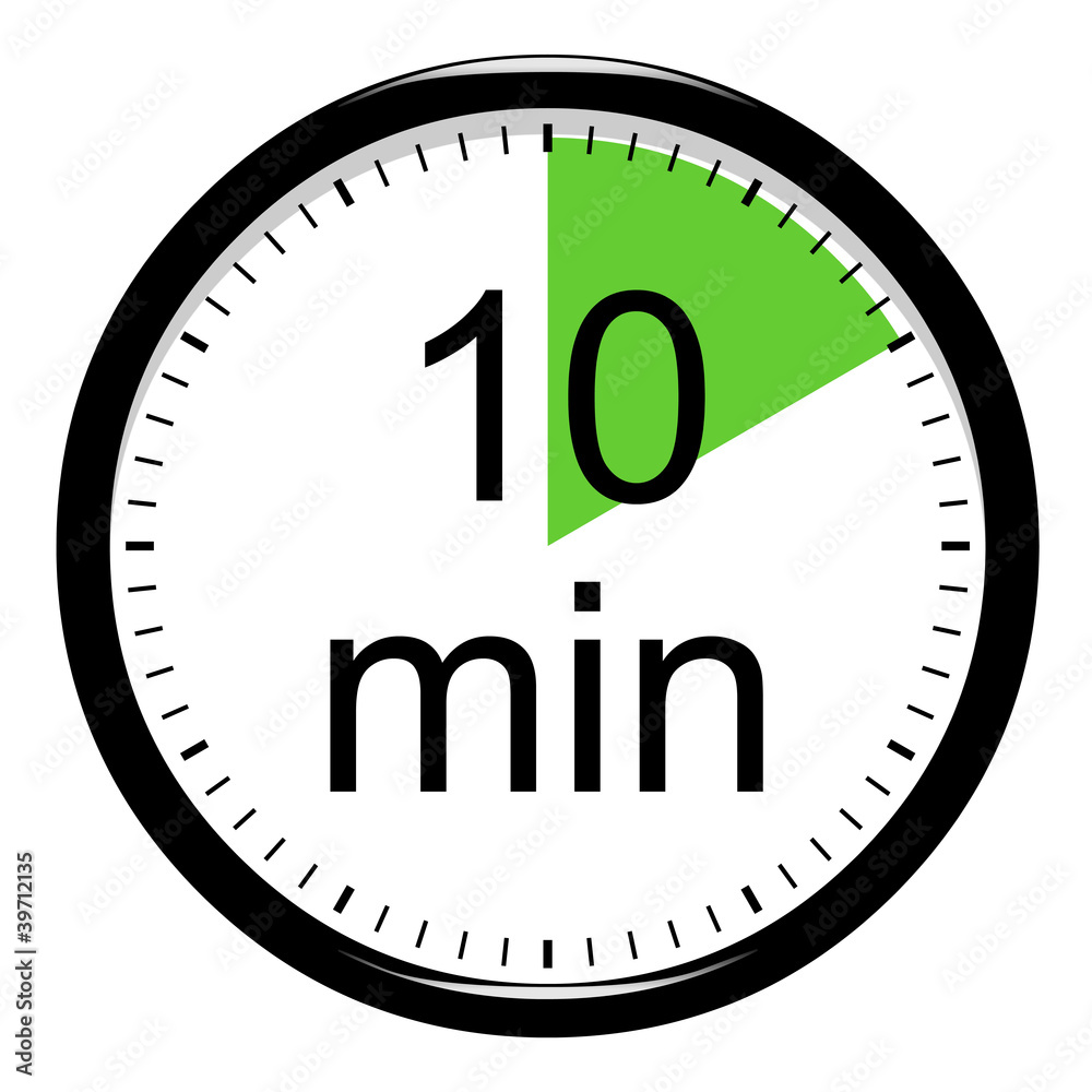 Minuterie - 10 minutes Illustration Stock | Adobe Stock
