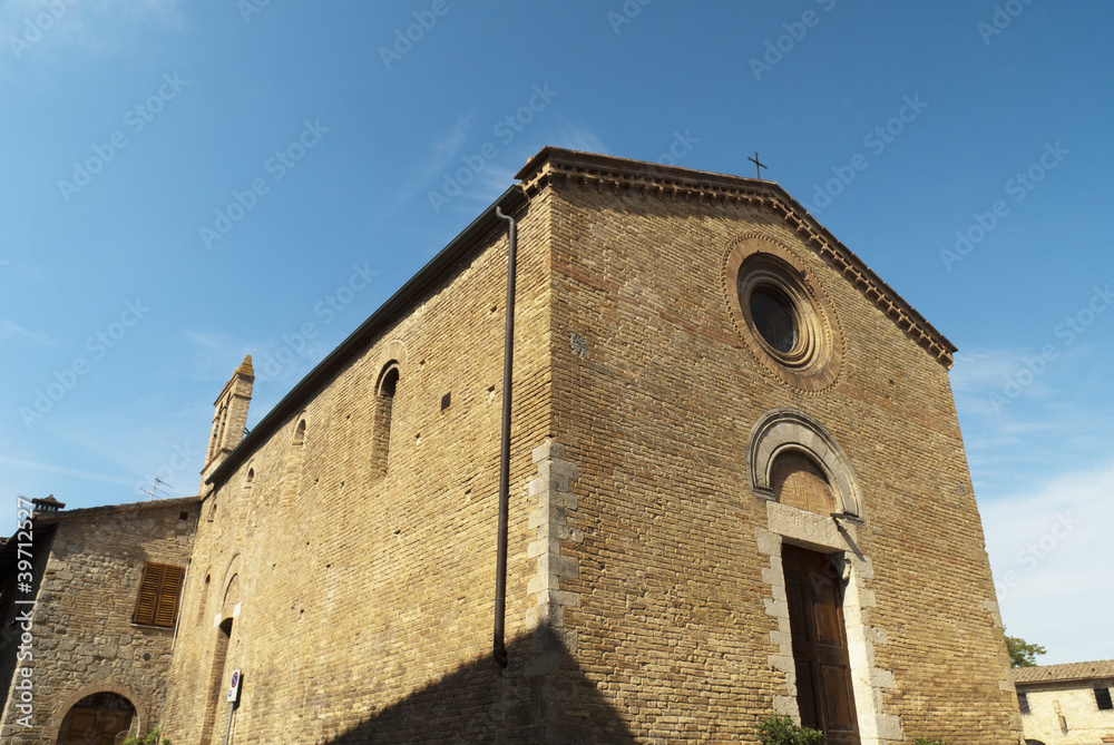 St Augustine Church in San Gimignano Tuscany Italy