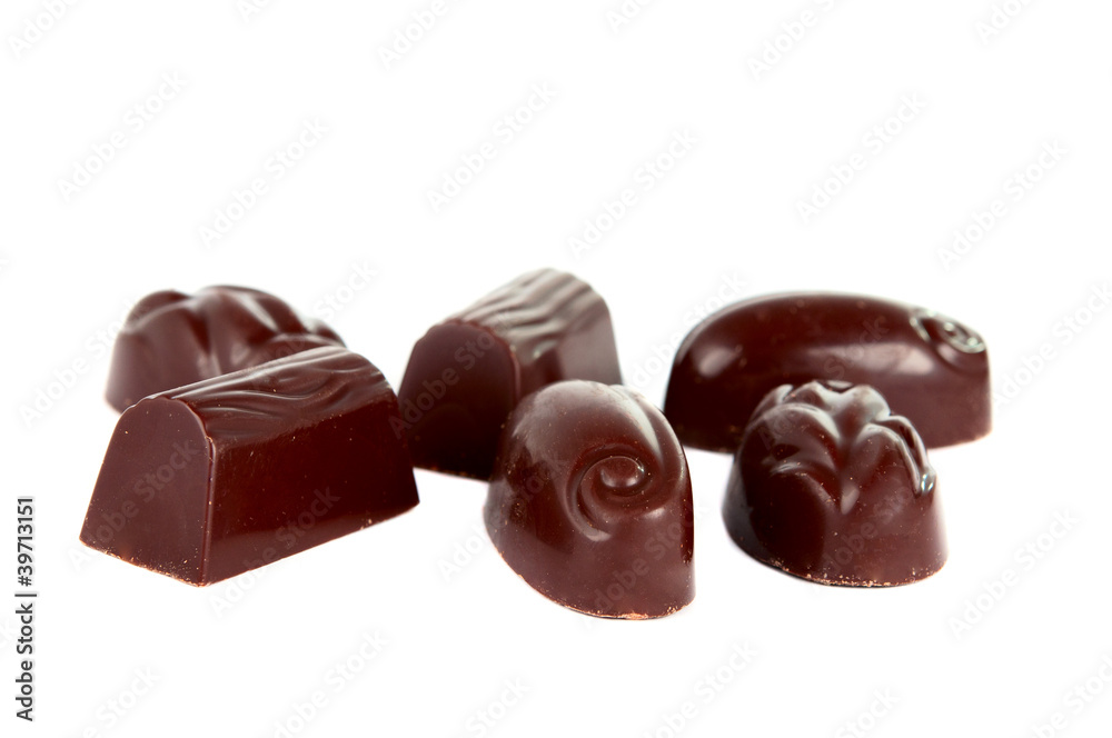 chocolate candies isolated chocolate candies isolated