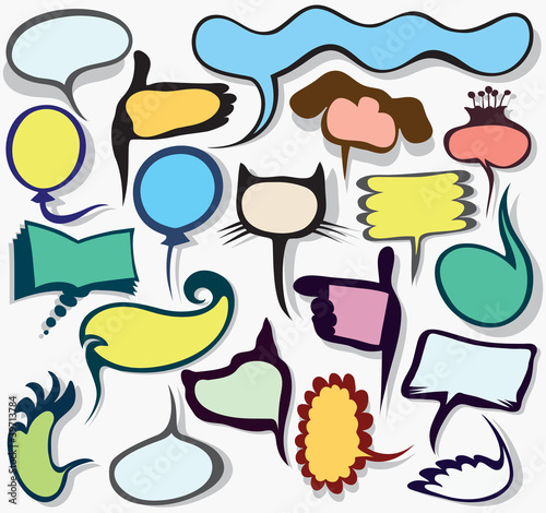 Vector bubbles for the text. speak