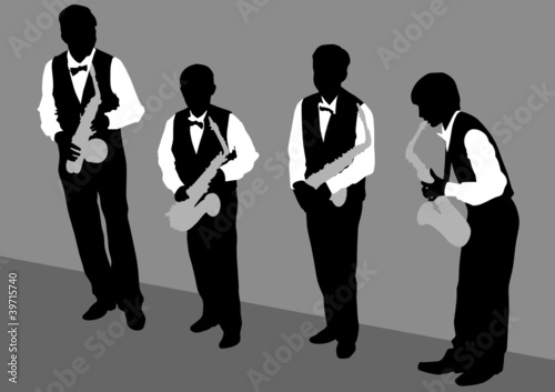 Saxophone mans on stage