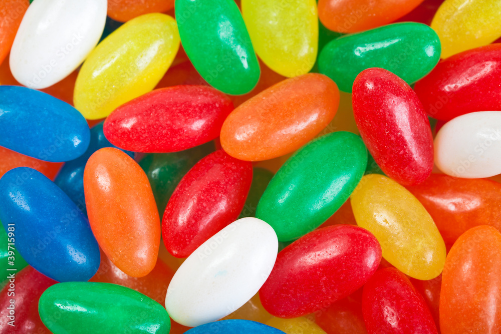 Multi colored jelly beans background. Close up Multi colored jelly beans background. Close up
