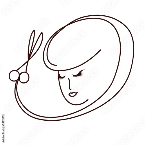 barber logo , hair icon