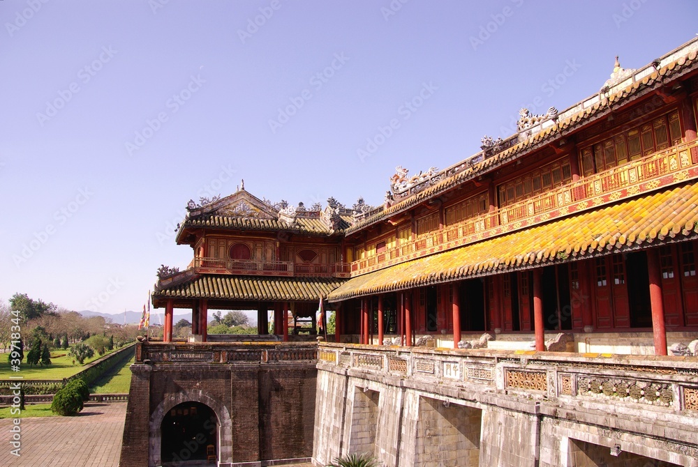 The entrance of the forbidden city in Hue in Vietnam The entrance of the forbidden city in Hue in Vietnam
