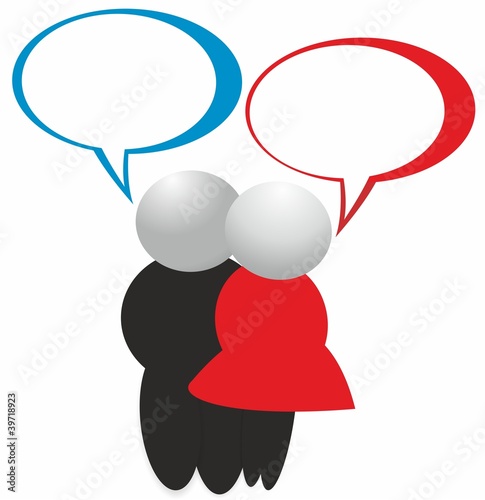 man and woman - bubble