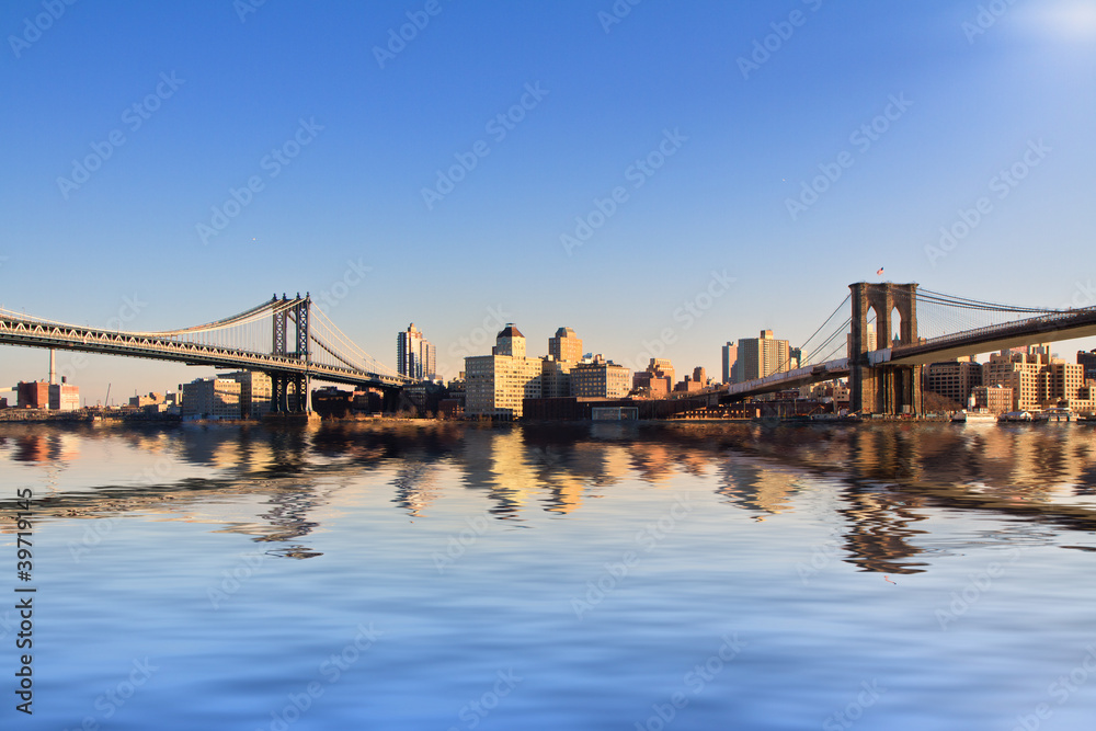 Fototapeta premium Manhattan Bridge und Brooklyn Bridte, New York