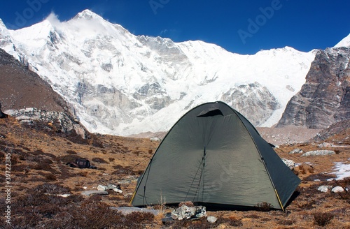 camping under cho oyu - cho oyu base camp - nepal