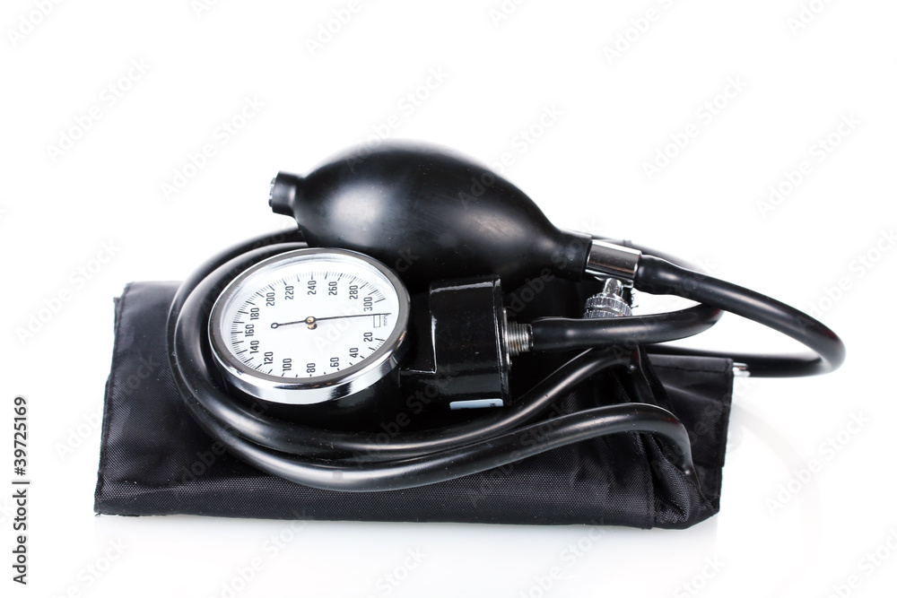 Black tonometer isolated on white Black tonometer isolated on white