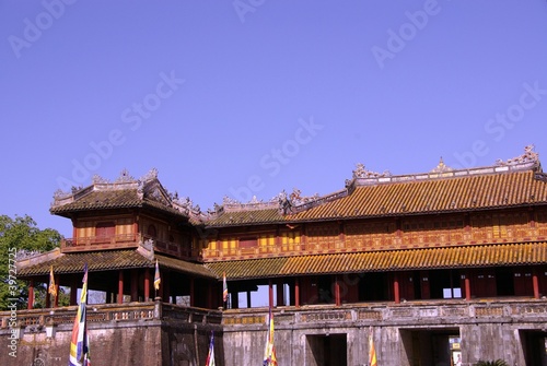 The entrance gate of the forbidden city in Hue in Vietnam