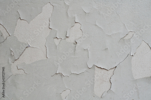 peeled off paint on cement wall