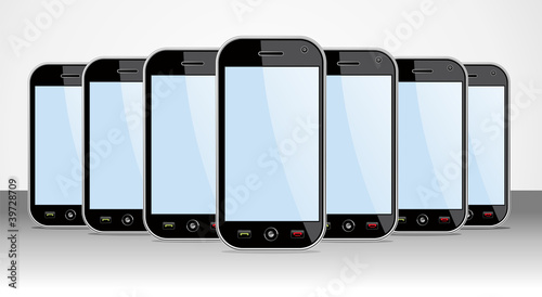 Set of generic Smartphones device useful for app templates