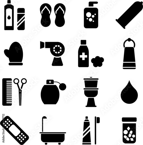 Personal hygiene icons