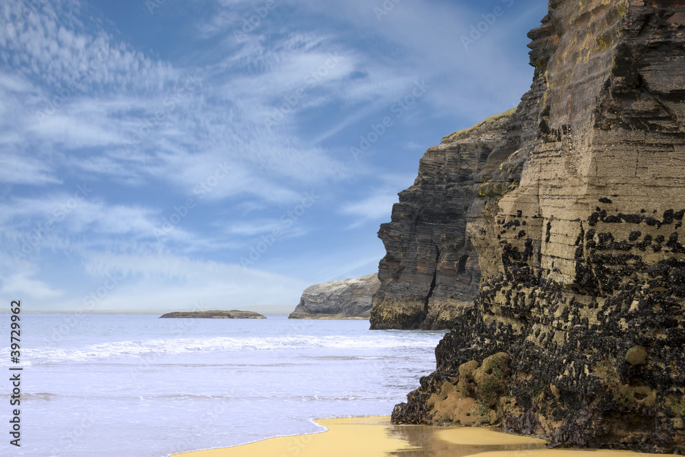 ancient cliffs on the irish coast