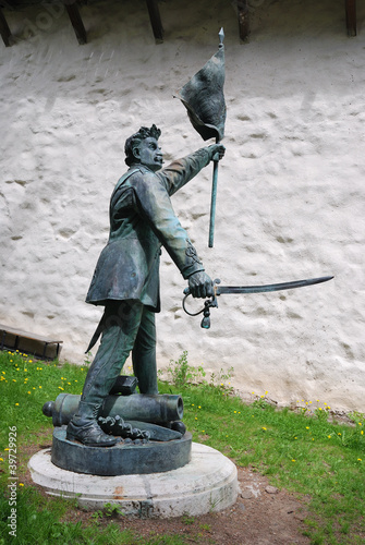 Statue Honved - Hungarian fighter, Banska Stiavnica - Old Castle