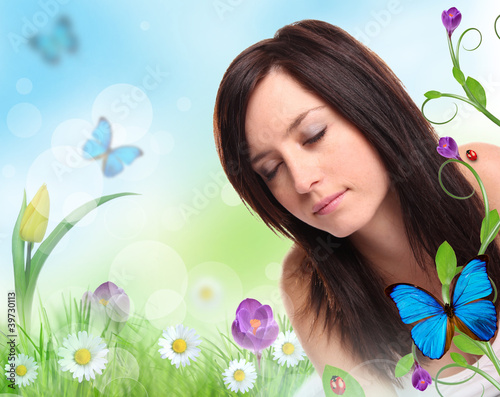 Spring concept with beautif...