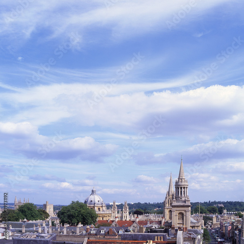 Oxford city skyline. England