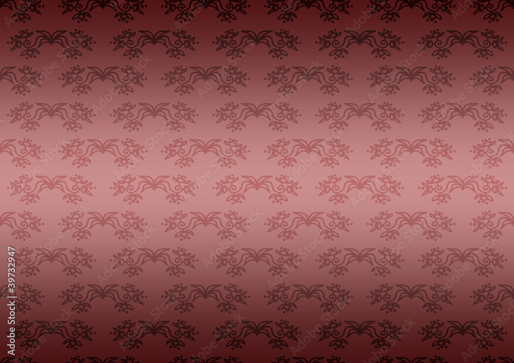Seamless pattern wallpaper floral dark