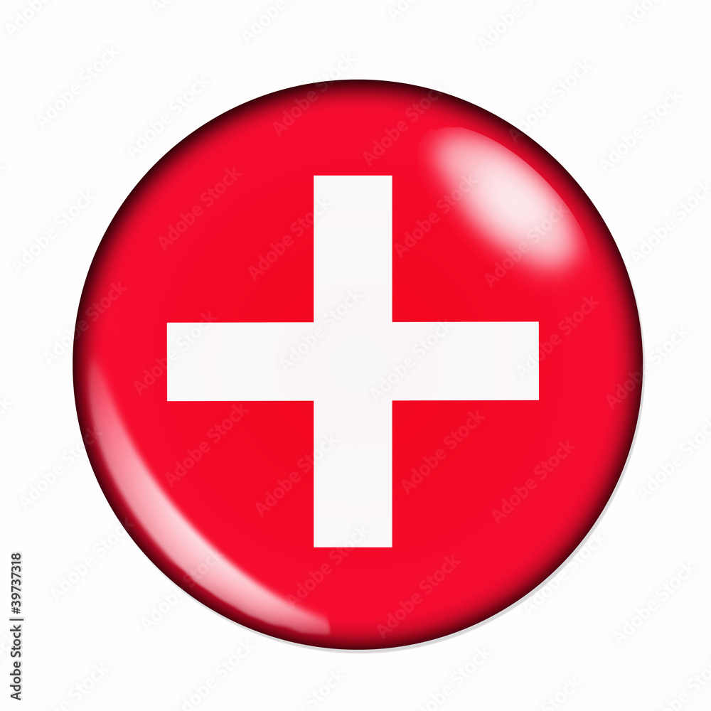 Button flag of Switzerland Button flag of Switzerland