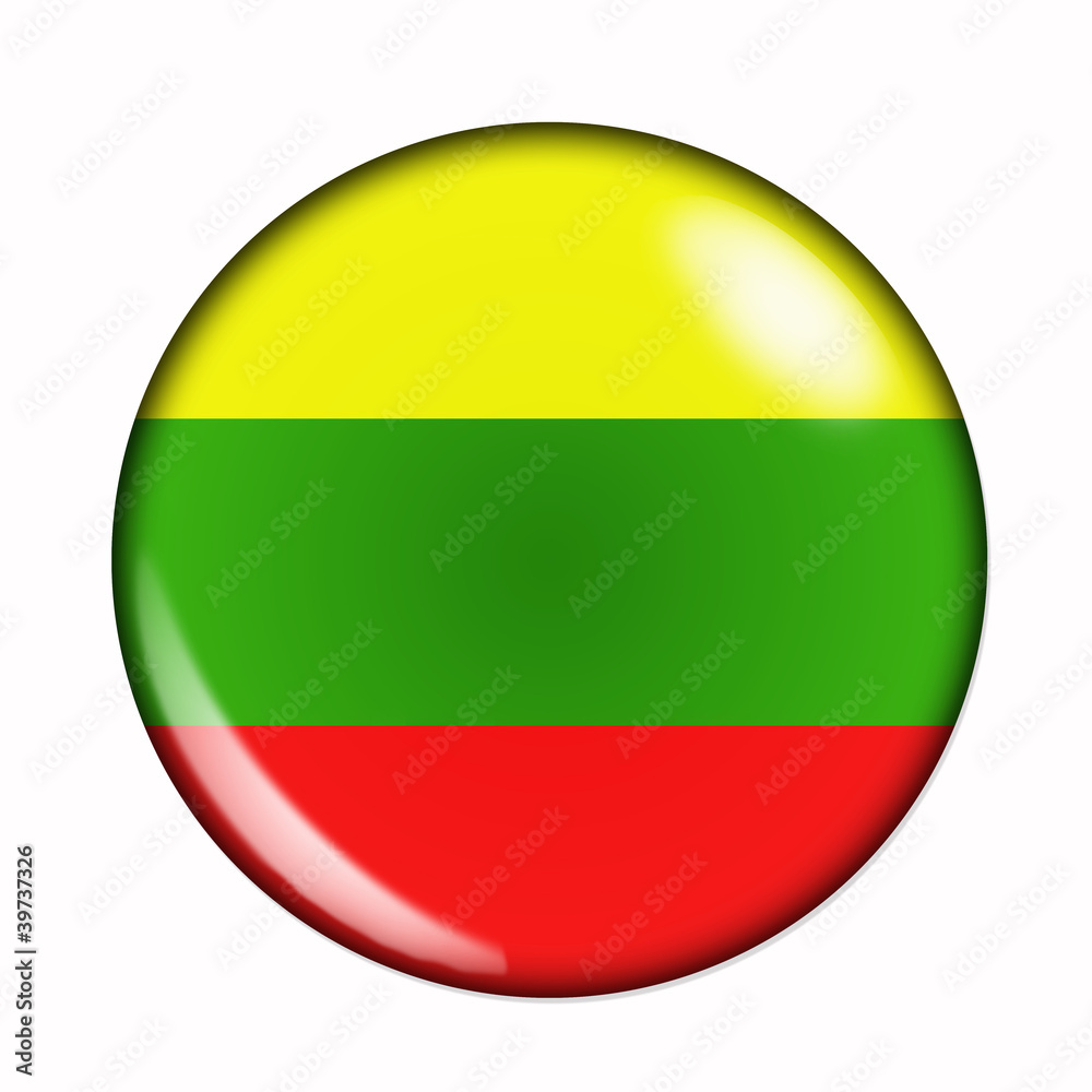 Button flag of Lithuania Button flag of Lithuania