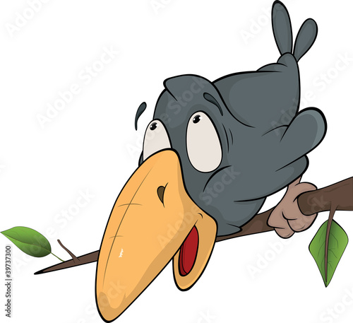 Raven. Cartoon