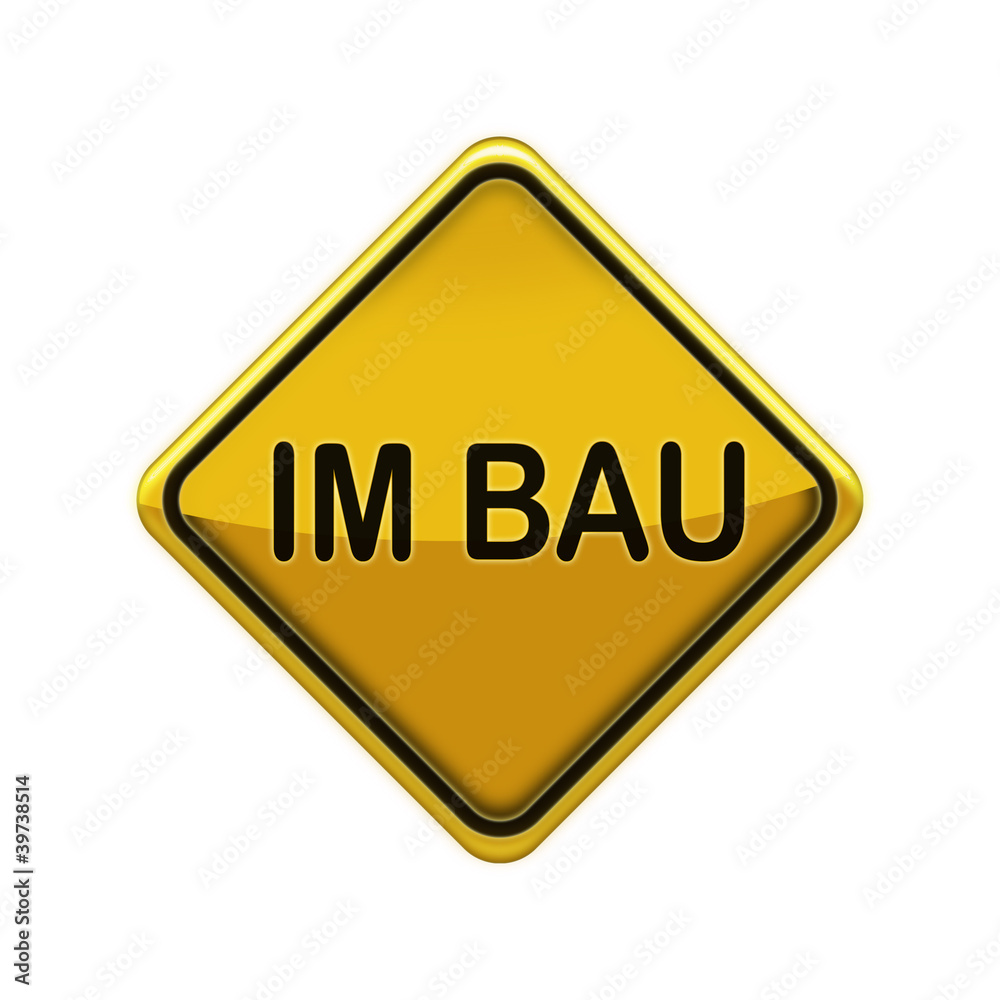 Im bau Abbildung Verkehrszeichen gelb Im bau Abbildung Verkehrszeichen gelb