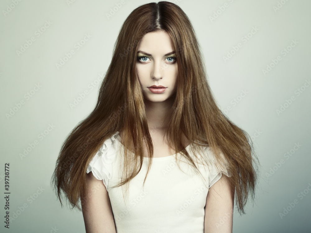 Fashion photo of a young woman with red hair Fashion photo of a young woman with red hair
