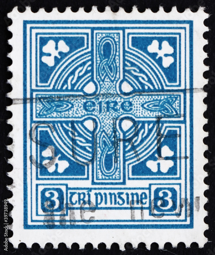 Postage stamp Ireland 1923 Celtic Cross