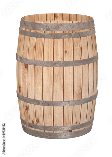 3d render of wooden barrel