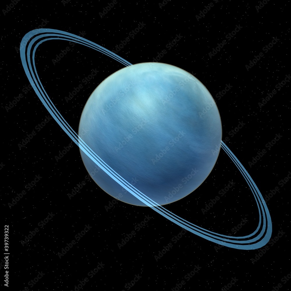 Fototapeta premium 3d render of uranus planet