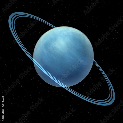 Photo 3d render of uranus planet